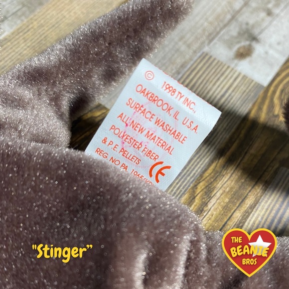 Vintage “Stinger” Beanie Baby - Rare Tush Tag Error - Short Original Run - Picture 7 of 9